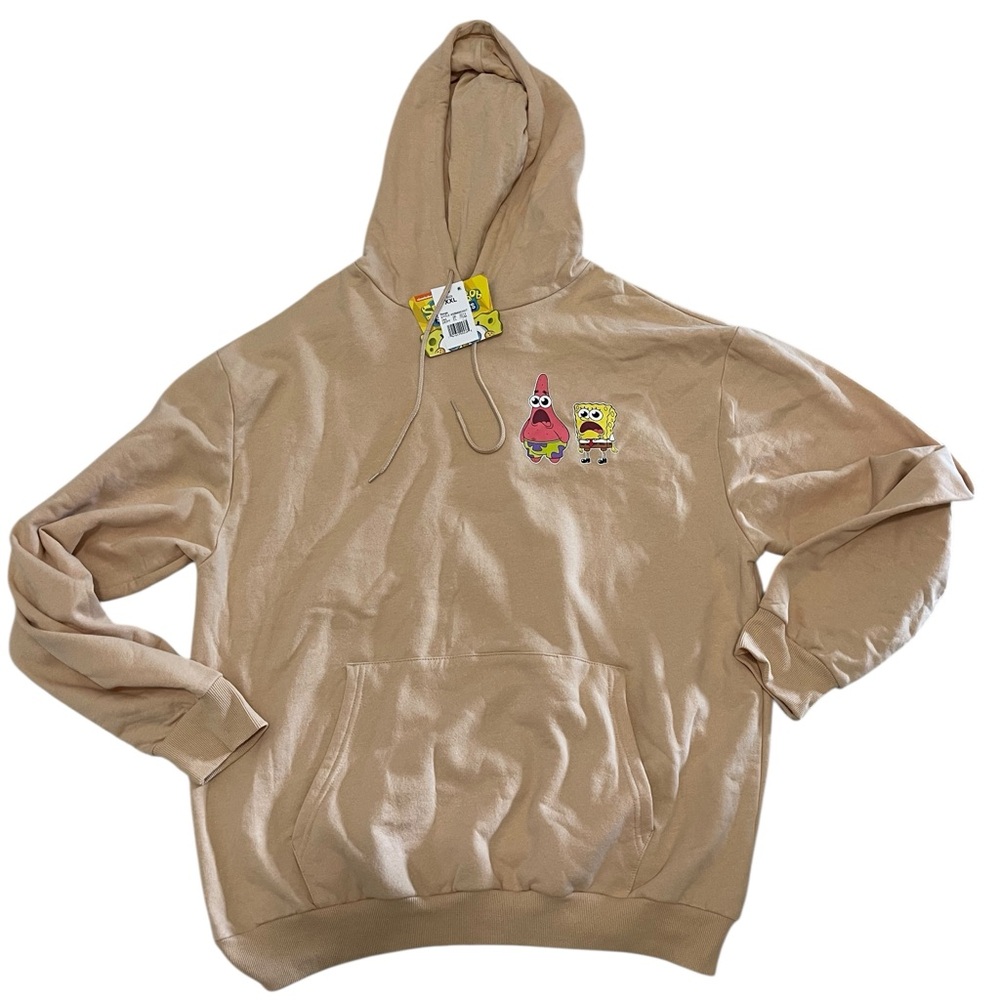 Men's Nickelodeon SpongeBob SquarePants Graphic Pullover Sweatshirt beige XXL - Picture 2 of 5